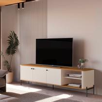 Rack para TV até 75 Polegadas 3 Portas com Pés Em MDF Tucupi
