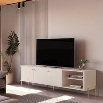Rack para TV até 75 Polegadas 3 Portas com Pés Em MDF Tucupi