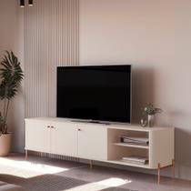Rack para TV até 75 Polegadas 3 Portas com Pés Em MDF Tucupi JB Móveis