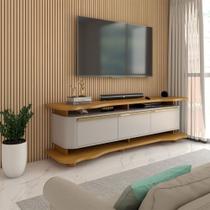 Rack para TV Até 75 Polegadas Aracaju 3 Portas Naturalle/Off White - Panorama Móveis