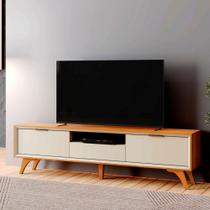 Rack para TV Até 75 Polegadas Austria 3 Gavetas Naturalle/Off White - Mavaular