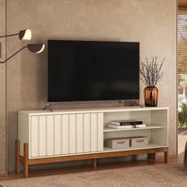 Rack para TV até 75 Polegadas Bancada New Aurora Pérola/Marrom Canela Rack para TV até 75 Polegadas Bancada New Aurora Pérola/Marrom Canela