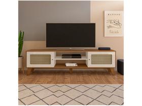 Rack para TV Até 75 Polegadas Charlotte 2 Portas Cinamomo/Off White - Artely Móveis
