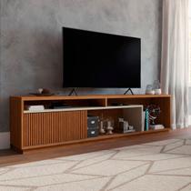 Rack para TV Até 75 Polegadas Columbus 1 Porta Naturalle/Off White - Panorama Móveis Rack para TV Até 75 Polegadas Columbus 1 Porta Naturalle/Off White - Panorama Móveis