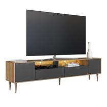 Rack para TV até 75 Polegadas com Iluminação LED Rotterdam 2 Gavetas - Art In Móveis Rack para TV até 75 Polegadas com Iluminação LED Rotterdam 2 Gavetas - Art In Móveis