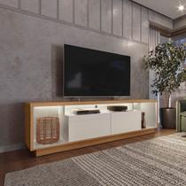 Rack para TV até 75 Polegadas com LED MDF 181cm 2 Portas Fita Cronos CabeCasa MadeiraOriginals Nature/Off White