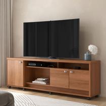 Rack para TV até 75 polegadas Dallas com 3 Portas e Rodízios Jequitibá - Lukaliam