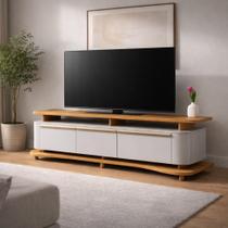Rack para TV ate 75 Polegadas Guarapari Bechara 180cm com 3 Portas Rack para TV ate 75 Polegadas Guarapari Bechara 180cm com 3 Portas