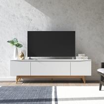 Rack para TV até 75 Polegadas MDF 184cm Pés em Madeira Maciça Flynt Rack para TV até 75 Polegadas MDF 184cm Pés em Madeira Maciça Flynt