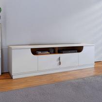 Rack para TV Até 75 Polegadas Santorini 4 Portas Off White Matte/Freijó - Colibri