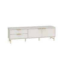 Rack para TV até 75 Polegadas Yves 1 PT 2 GV Off White e Dourado 185 cm