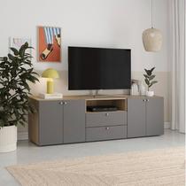 Rack para TV até 75 Polegas Modular 3 Módulos 4 Portas 2 Gavetas Frame CabeCasa MadeiraOriginals Rack para TV até 75 Polegas Modular 3 Módulos 4 Portas 2 Gavetas Frame CabeCasa MadeiraOriginals