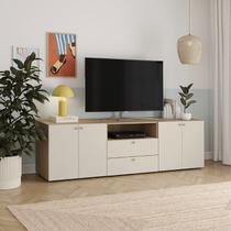 Rack para TV até 75 Polegas Modular 3 Módulos 4 Portas 2 Gavetas Frame CabeCasa MadeiraOriginals Rack para TV até 75 Polegas Modular 3 Módulos 4 Portas 2 Gavetas Frame CabeCasa MadeiraOriginals