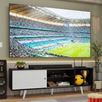 Rack Para Tv Até 80 Polegadas 160cm Com Pés Preto/branco Torino Madesa Preto/branco Rack Para Tv Até 80 Polegadas 160cm Com Pés Preto/branco Torino Madesa Preto/branco