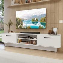 Rack para TV até 80 Polegadas 218 cm 2 Portas Branco Agata Madesa Rack para TV até 80 Polegadas 218 cm 2 Portas Branco Agata Madesa