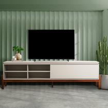 Rack para TV até 84 Polegadas 100% MDF 218cm Pés em Madeira Maciça Tiê CabeCasa MadeiraOriginals