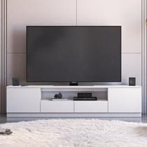 Rack para TV até 85 Polegadas 100% MDF 200cm 2 Portas 2 Gavetas Liz Yescasa Rack para TV até 85 Polegadas 100% MDF 200cm 2 Portas 2 Gavetas Liz Yescasa