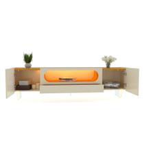 Rack para TV até 85 Polegadas com LED 100% MDF 209,5cm Vidro Nobre