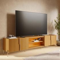 Rack para TV até 85 Polegadas com LED 4 Portas com Pés Metálicos Maggiore Colibri