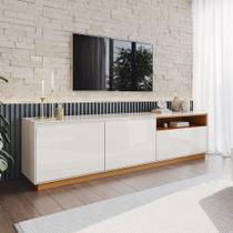 Rack para TV Até 86 Polegadas Auryn 3 Portas Cinamomo/Off White - Henn