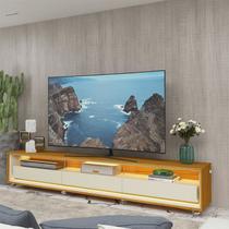Rack para TV até 90 Polegadas com LED e Rodízios 260cm 100% MDF Requinte
