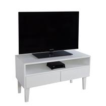 Rack para TV Bancada Com Nicho e Gaveta Branco Laca Rack para TV Bancada Com Nicho e Gaveta Branco Laca