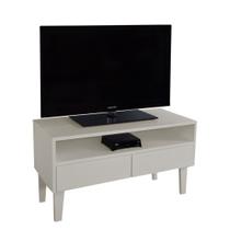 Rack para TV Bancada Com Nicho e Gaveta Off White Laca Rack para TV Bancada Com Nicho e Gaveta Off White Laca