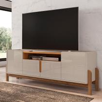 Rack para TV Belly Off White/Cedro