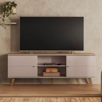 Rack Para TV Com 2 Portas E Nicho Central Com Prateleira Rack Para TV Com 2 Portas E Nicho Central Com Prateleira