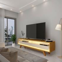 Rack para TV com LED Requinte 172 Naturale Off White - Gelius - Gelius Móveis