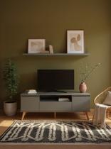 Rack para TV com Prateleira 150cm Retro Mdf Dallas - On Móveis Cor:Verde Rack para TV com Prateleira 150cm Retro Mdf Dallas - On Móveis Cor:Verde