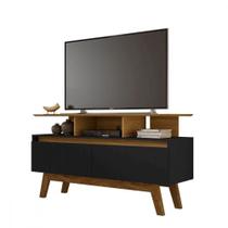 Rack Para Tv De Até 50" Cinamomo/preto Fosco Rubi Bechara