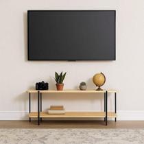 Rack Para TV Estante Enfeite Porta Objetos Ferro E Madeira