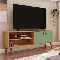 Rack para Tv Genialflex 2 Portas 160 cm Amber Savana Alecrim Rack para Tv Genialflex 2 Portas 160 cm Amber Savana Alecrim