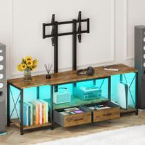 Rack para TV GYIIYUO 160 cm Marrom Rústico com Gavetas e Suporte Rack para TV GYIIYUO 160 cm Marrom Rústico com Gavetas e Suporte