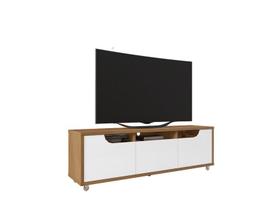 Rack Para TV Jersey 1.60m 1 Gaveta Cedro/Branco - Casa D