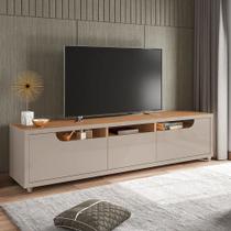 Rack para tv jersey 1,80 casa d off white/noce - village móveis Rack para tv jersey 1,80 casa d off white/noce - village móveis