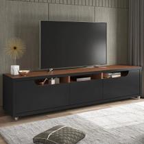 Rack para tv jersey 1,80 casa d preto/dakota - village móveis Rack para tv jersey 1,80 casa d preto/dakota - village móveis