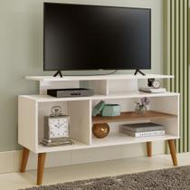 Rack para TV Leo Off White e Canela Rack para TV Leo Off White e Canela