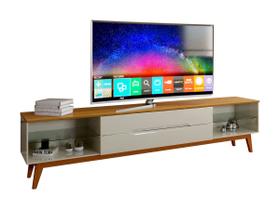 Rack para TV Limit 2.2 Off White com Nature - MoveisAqui Rack para TV Limit 2.2 Off White com Nature - MoveisAqui