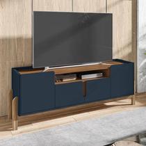 Rack para tv lizz casa d 1,70 azul cobalto/cedro