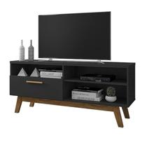 Rack para TV Paládio 1,4 1 Porta Preto Fosco - Bechara