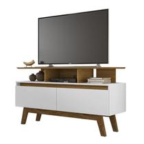 Rack para TV Rubi 1.2 2 Portas Cinamomo/Branco - Bechara Rack para TV Rubi 1.2 2 Portas Cinamomo/Branco - Bechara