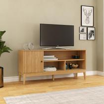 Rack para TV Sala de Estar 136cm 1 Porta Prateleira e Nichos