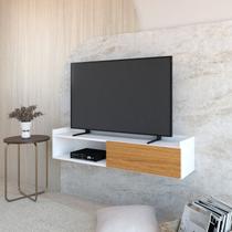 Rack para Tv Suspenso até 50 Polegadas com 1 Porta e 1 Nicho Atena
