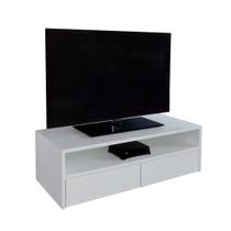 Rack para TV Suspenso Bancada Com Nicho e Gaveta Branco Laca Rack para TV Suspenso Bancada Com Nicho e Gaveta Branco Laca