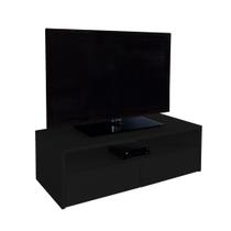 Rack para TV Suspenso Bancada Com Nicho e Gaveta Preto Laca Rack para TV Suspenso Bancada Com Nicho e Gaveta Preto Laca