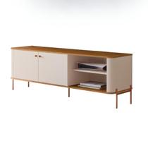 Rack Para TV Tucupí 1.4 Off White Nature Bronze JB Bechara 32662