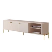 Rack Para TV Tucupí 1.8 Bancada Off White Dourado JB Bechara 32672