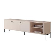 Rack Para TV Tucupí 1.8 Bancada Off White Preto JB Bechara 32673